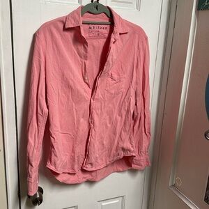 frank and eileen tee lab pink size smalll long sleeves button up